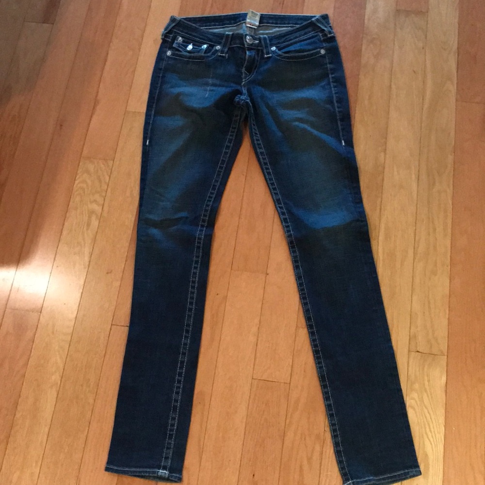 True Religion low waisted straight leg jeans